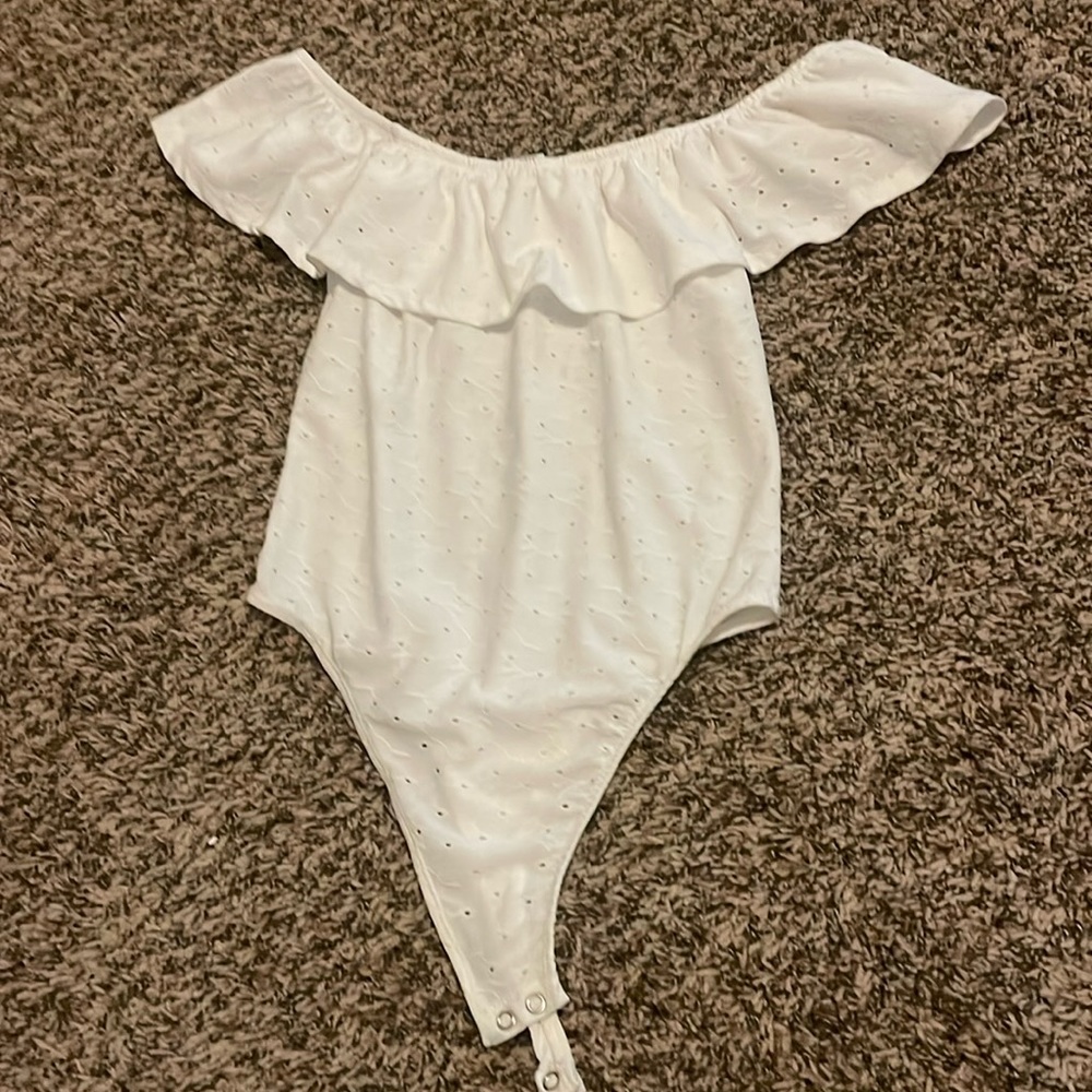 White leaf onesie